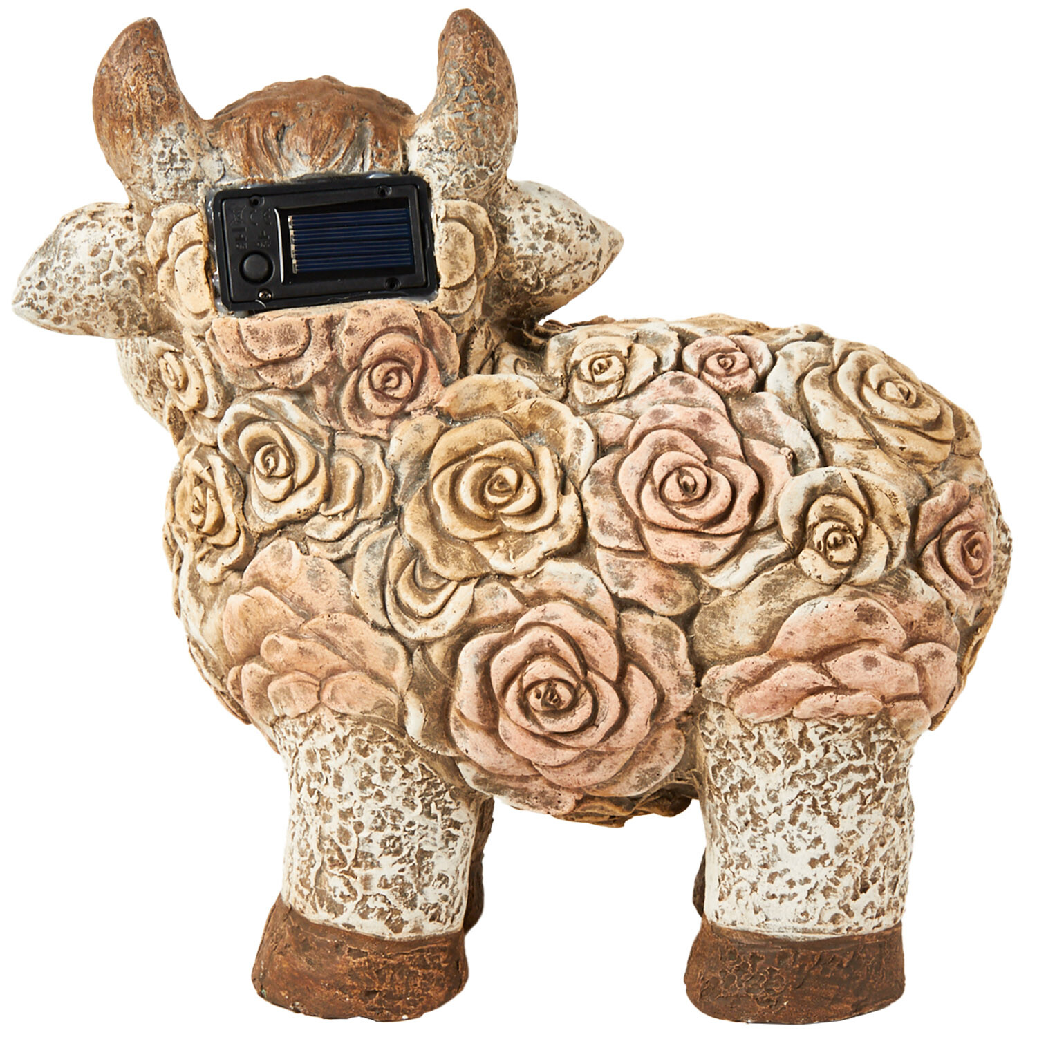 Solar Floral Cow Light - Brown Image 4