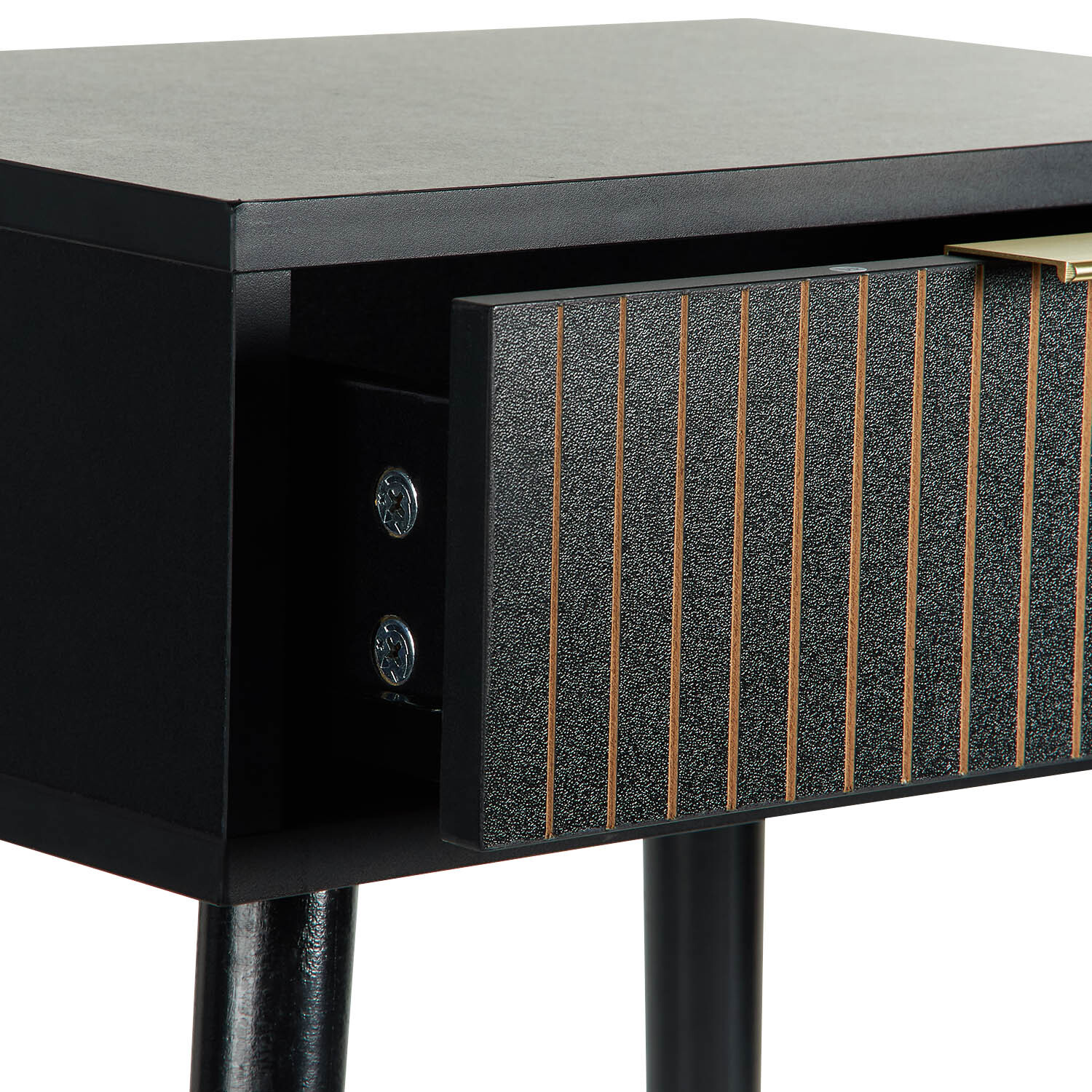 Maddison Bedside Table - Black Image 4