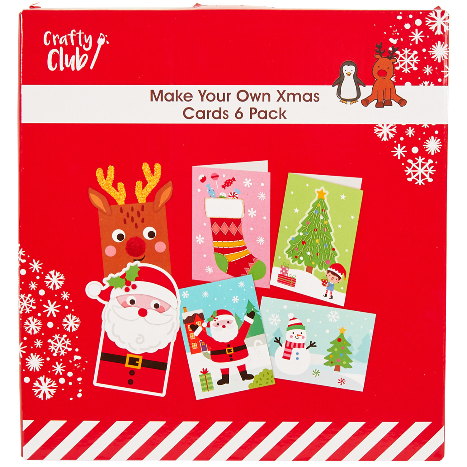 Pack of 6 Make Your Own Xmas Cards - Multicolour Image 1