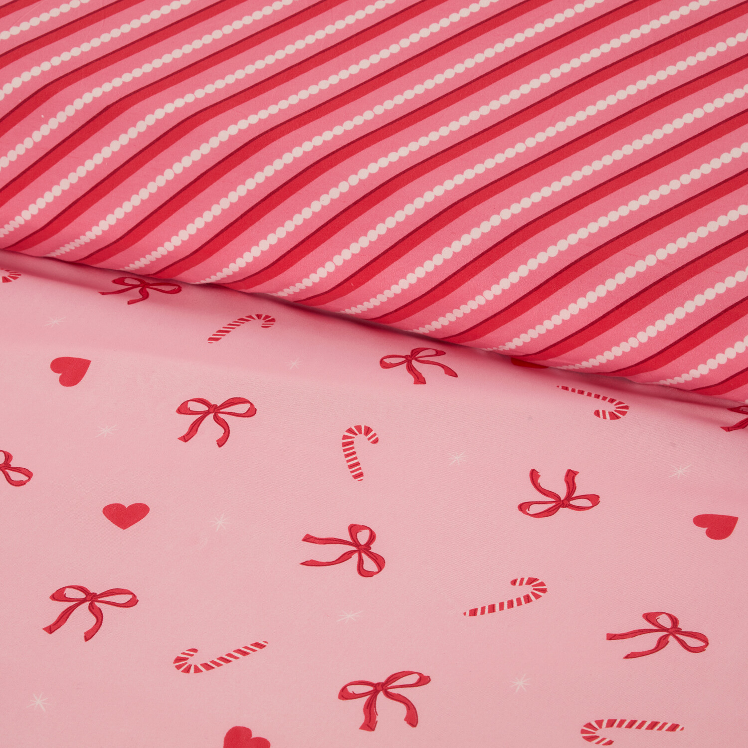 Candy Cane Bows Bedding SetPinkSingle Image 4