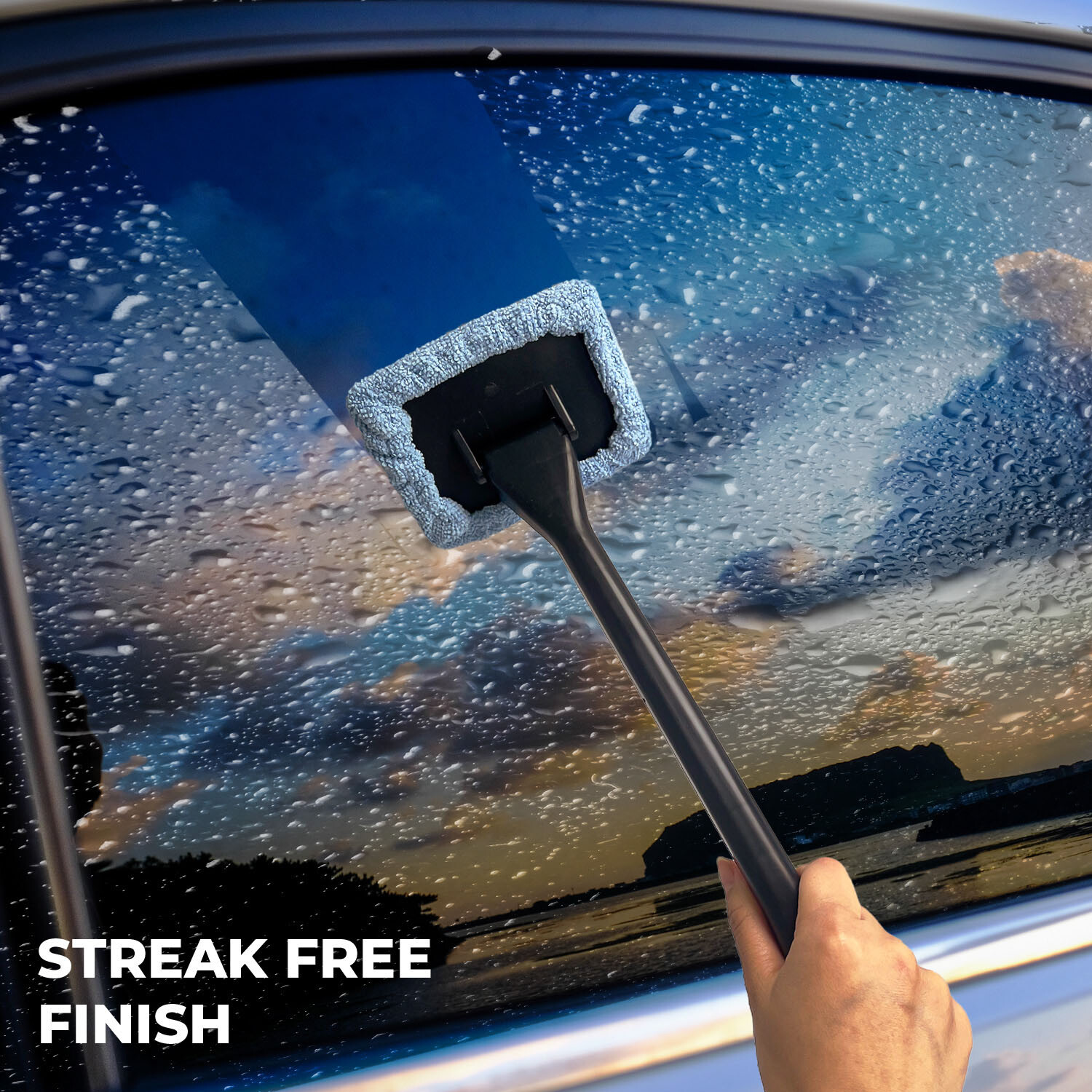 Simply Auto Microfibre Window Mop - Black Image 2
