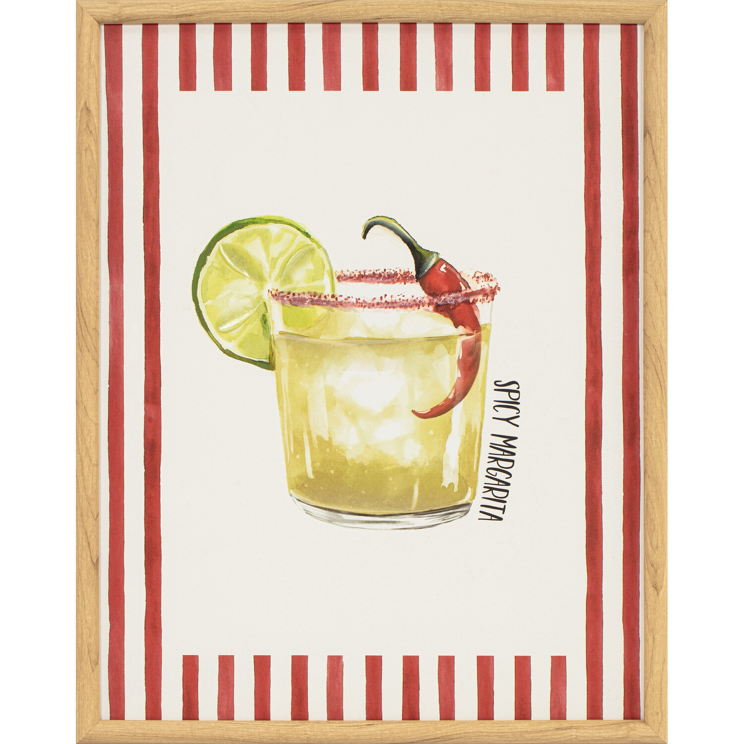 Trendy Striped Cocktail Framed Canvas Image 6