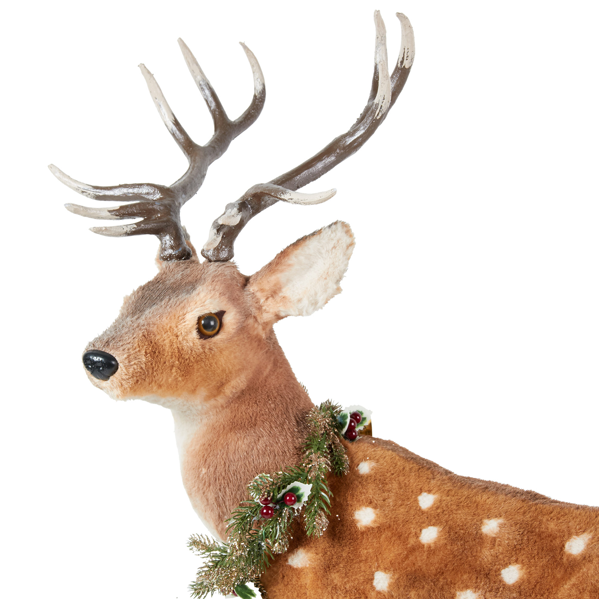 Festive Standing Deer - Brown Image 2