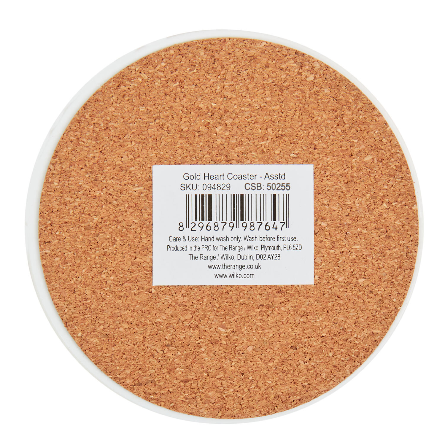 Gold Heart Coaster - White Image 3