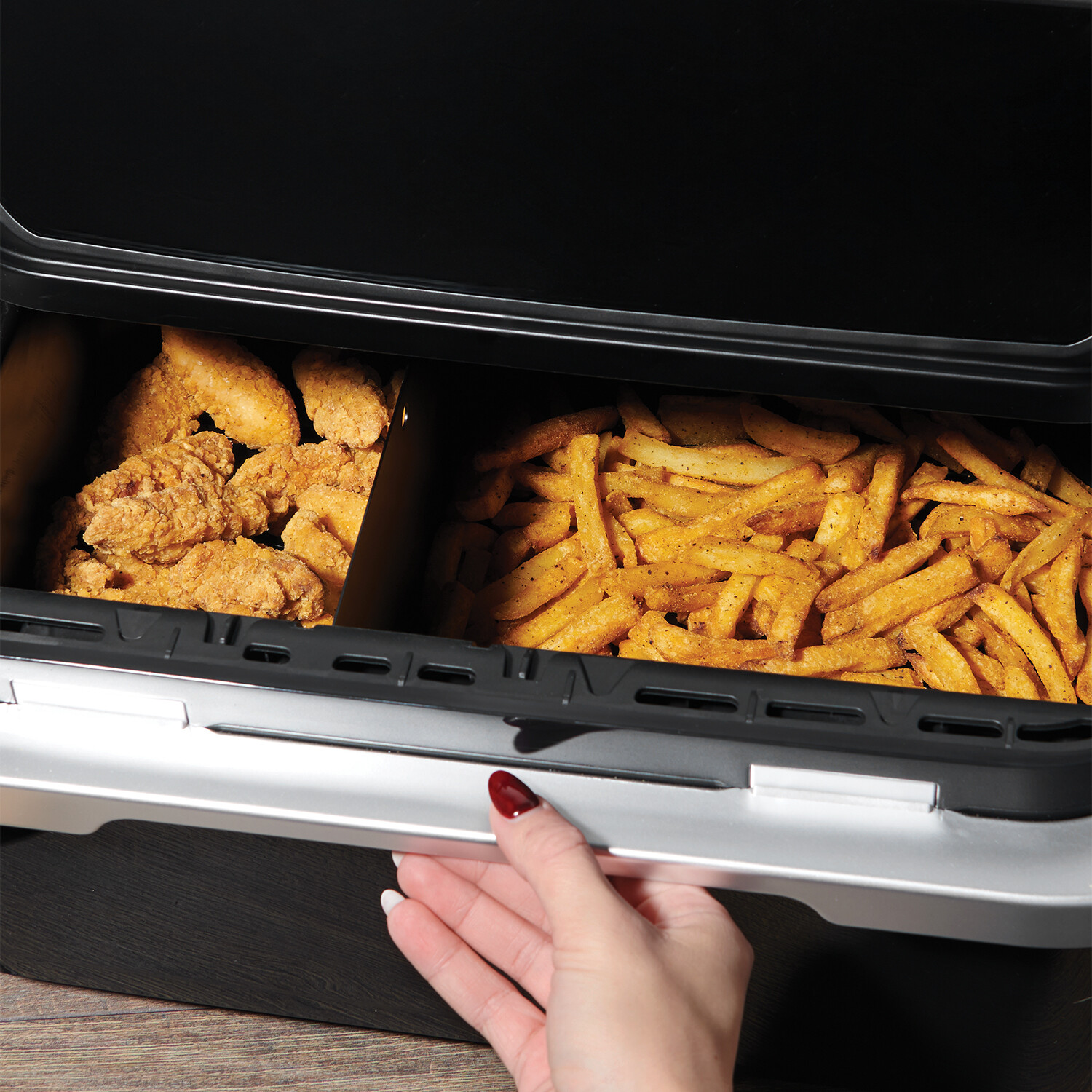 Kitchen Master Large Pot Air Fryer With Window Black Image 5