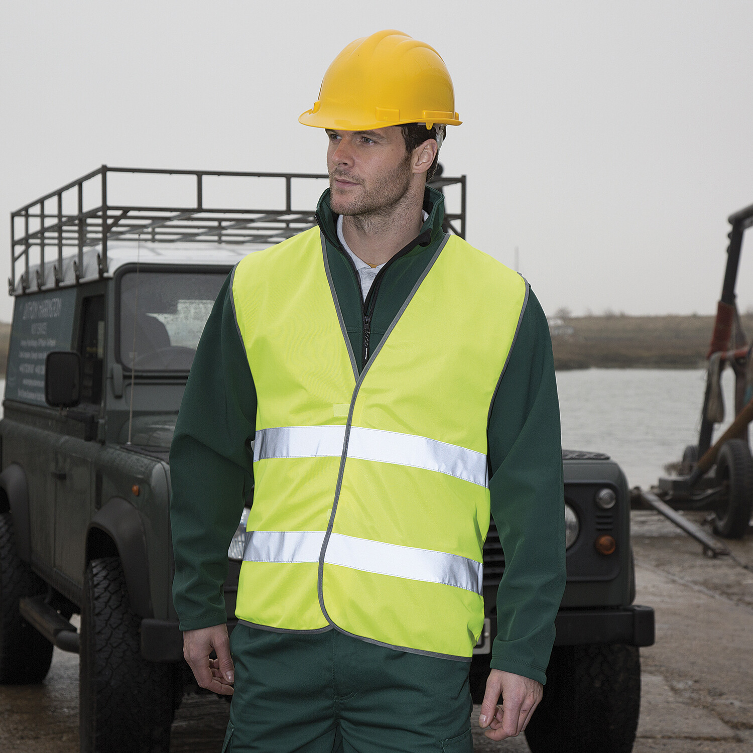 Core Hi-Vis Yellow Fluorescent XX Large and XXX Large Safety Vest Image 3