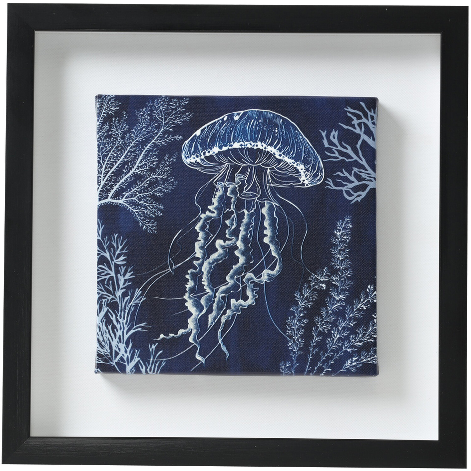 Aquatic Giclee Framed Art - Navy Image 2