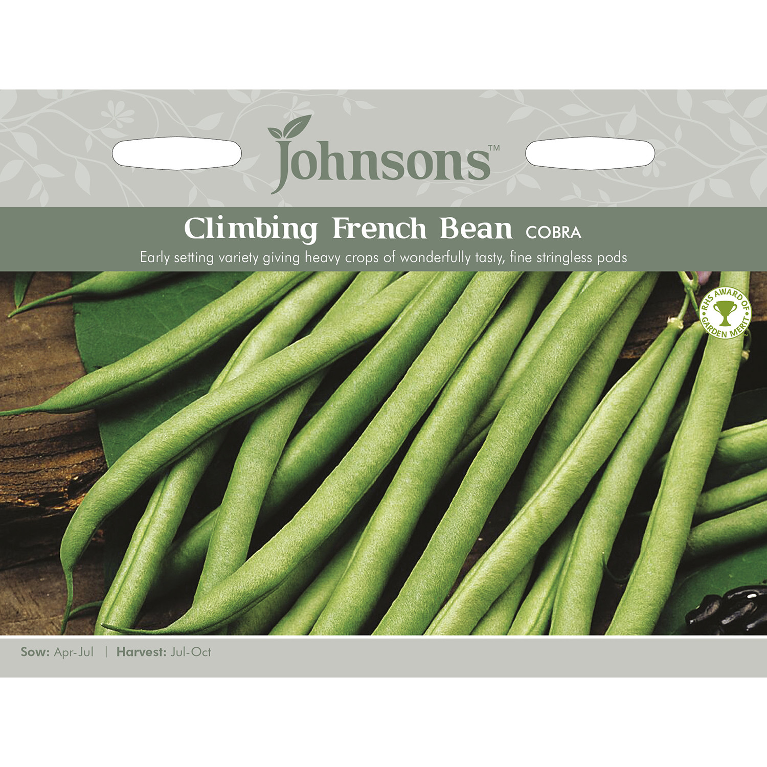 Johnsons Cobra Climbing French Bean Seeds Image 2