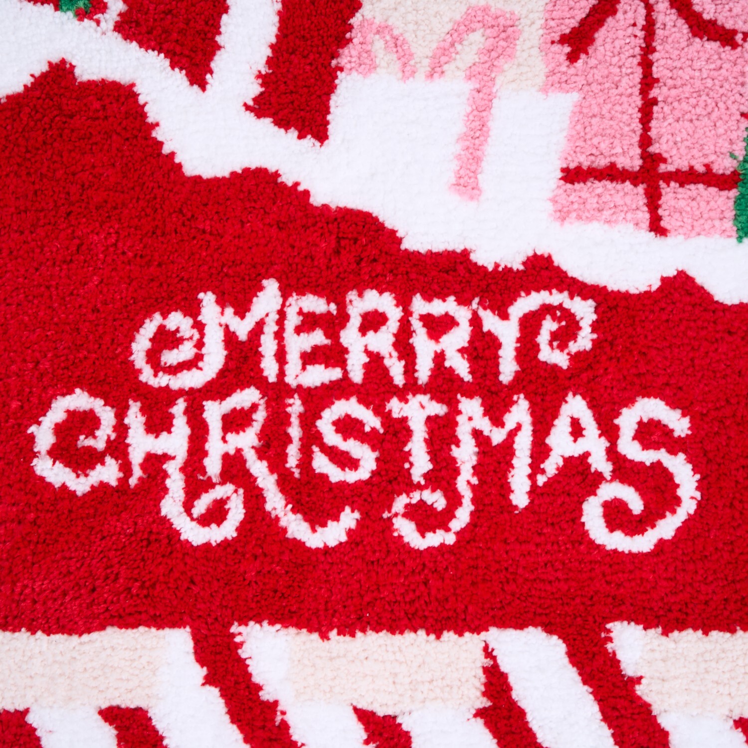 Presents on Sledge Bath Mat Red Image 3