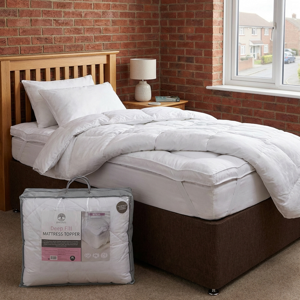 Divante Deep Fill Mattress Topper - White / Single Image 3
