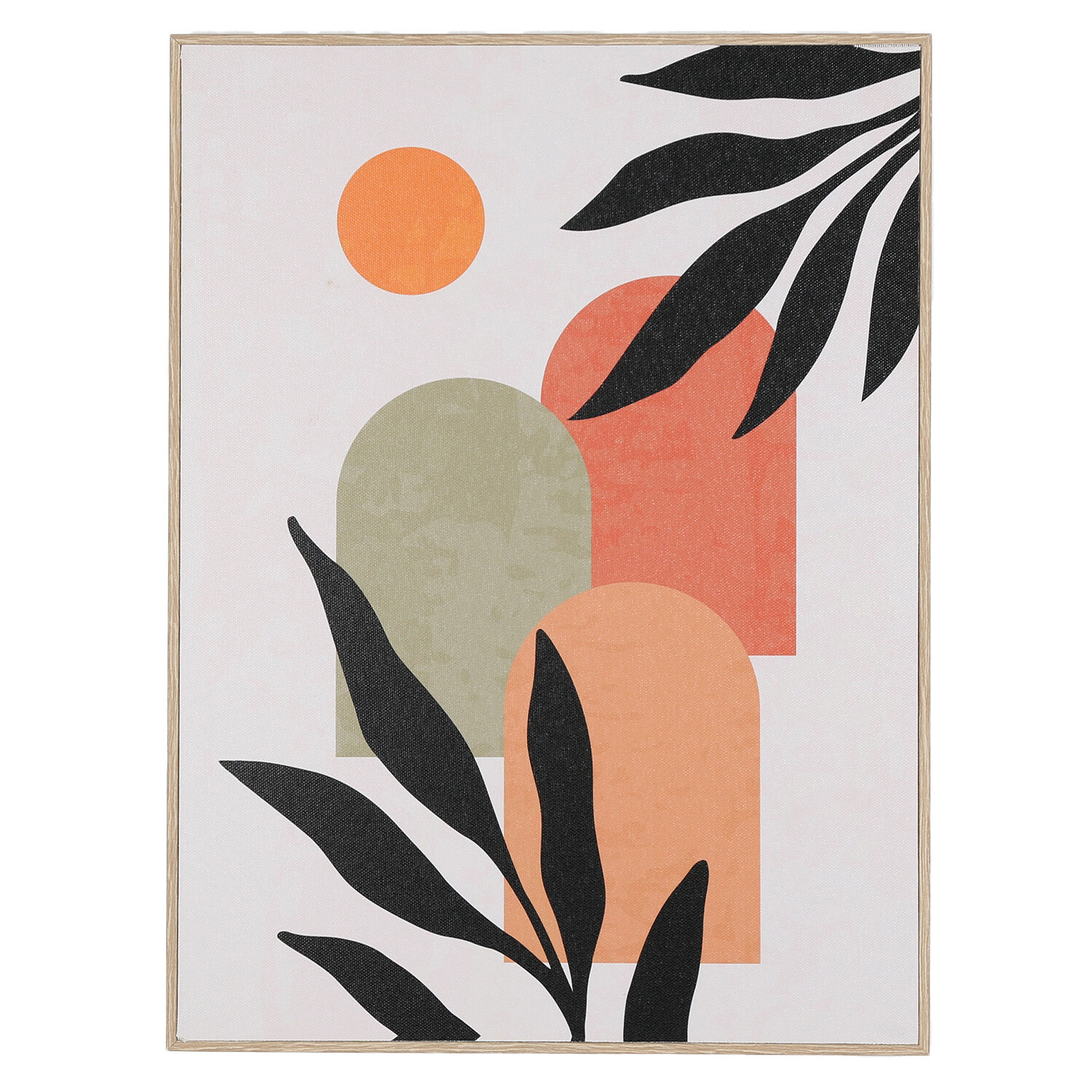 Boho Terracotta Abstract Canvas - Orange Image 2