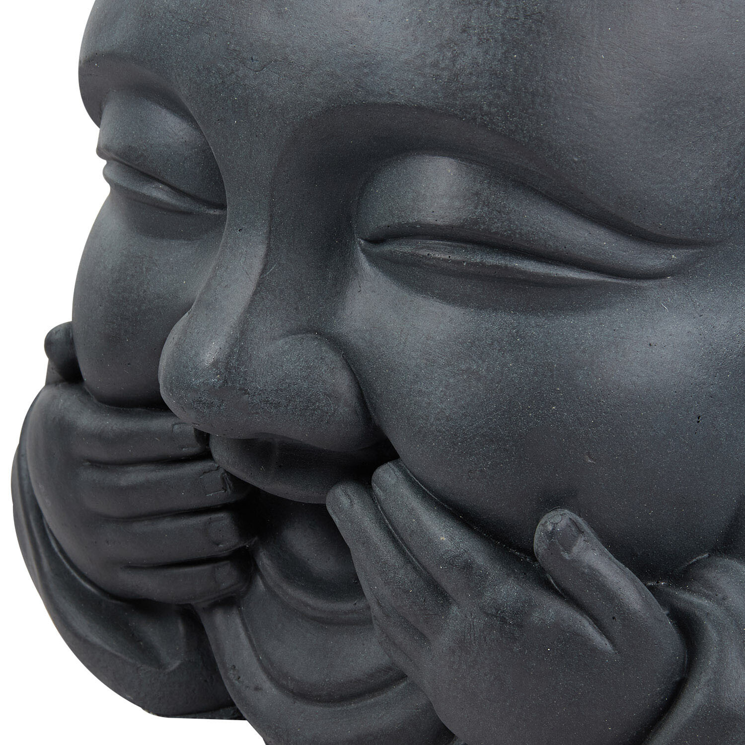 Buddha No Speak Head Planter - Black Image 4