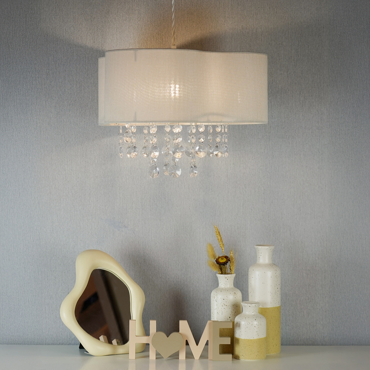 Elspeth Jewel Droplet Shade - White Image 5