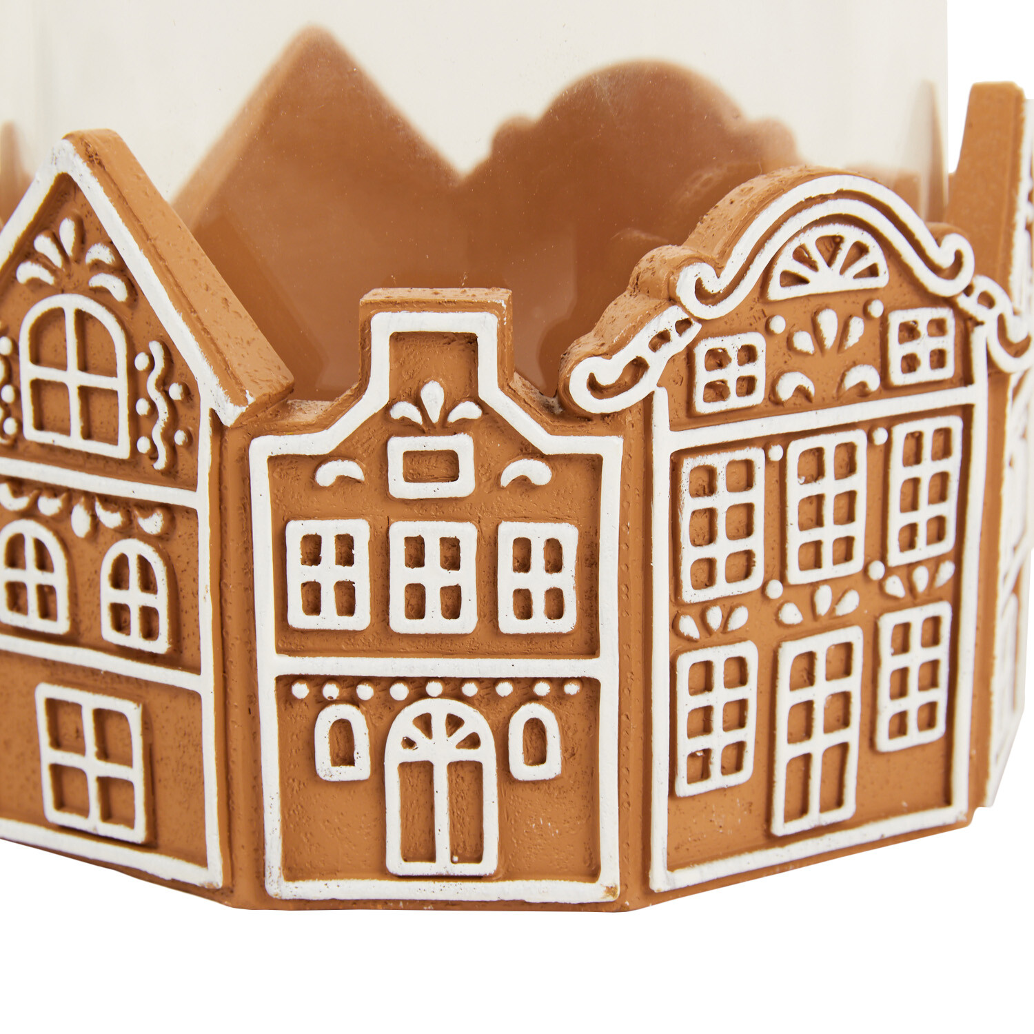 Gingerbread House Candle Holder - Brown Image 3