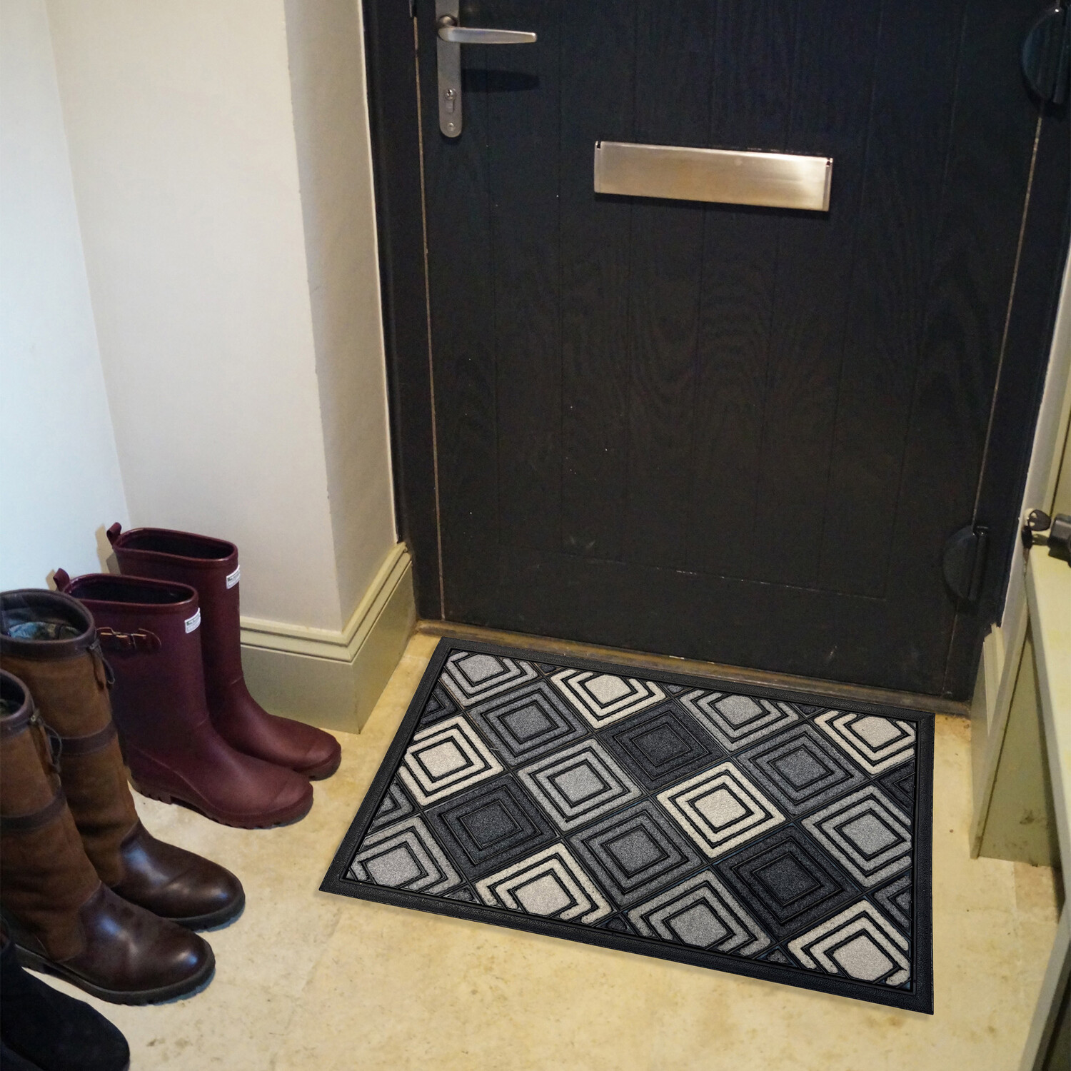 Scrape and Sorb Geometric Door Mat Image 9