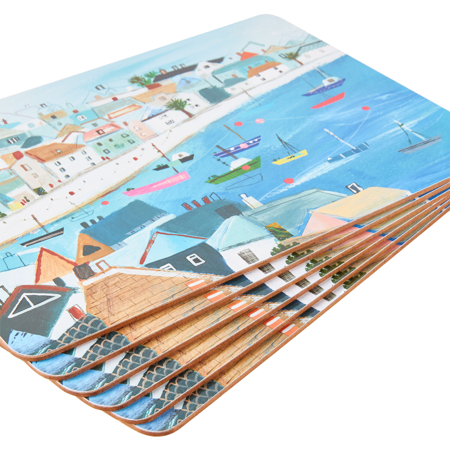 Pack of 6 St Ives Placemats - Blue Image 3