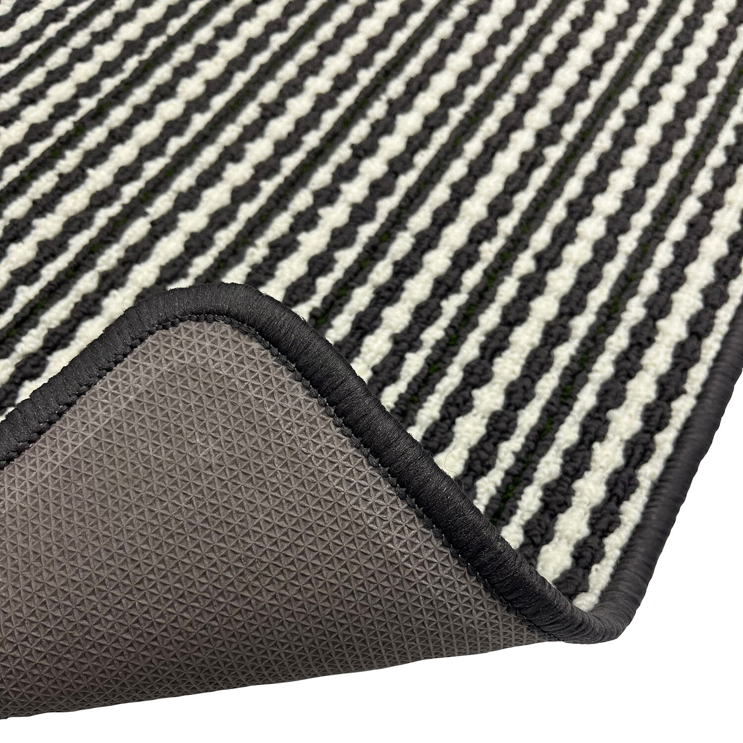 Geo Triangle Washable Runner - Black and White Image 4