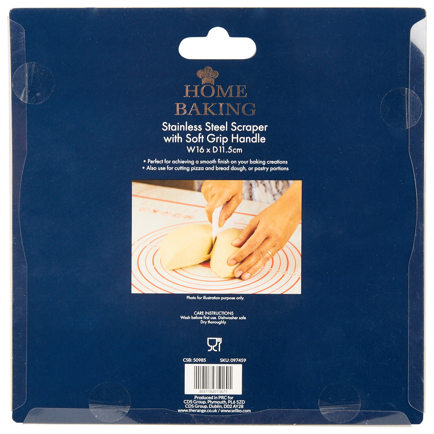 Stainless Steel Scraper with Soft Grip Handle - Silver Image 2