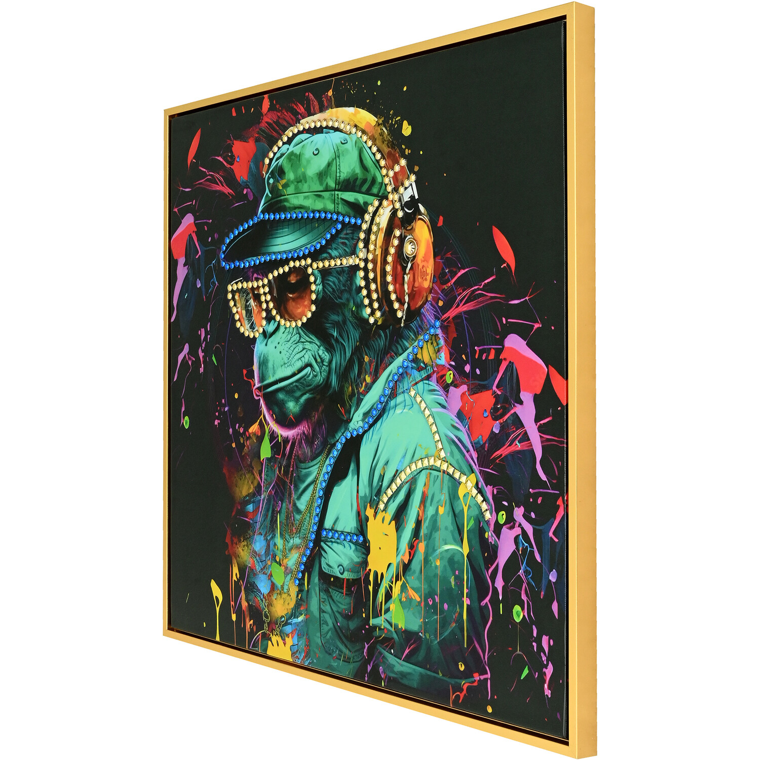 Bright Monkey Music Framed Canvas Image 10