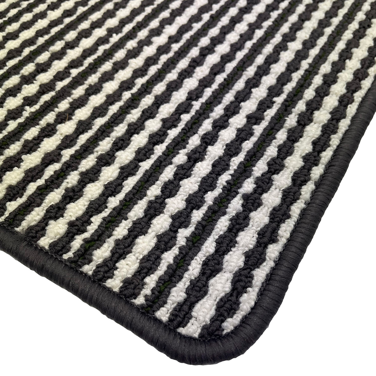 Geo Triangle Washable Runner - Black and White Image 3