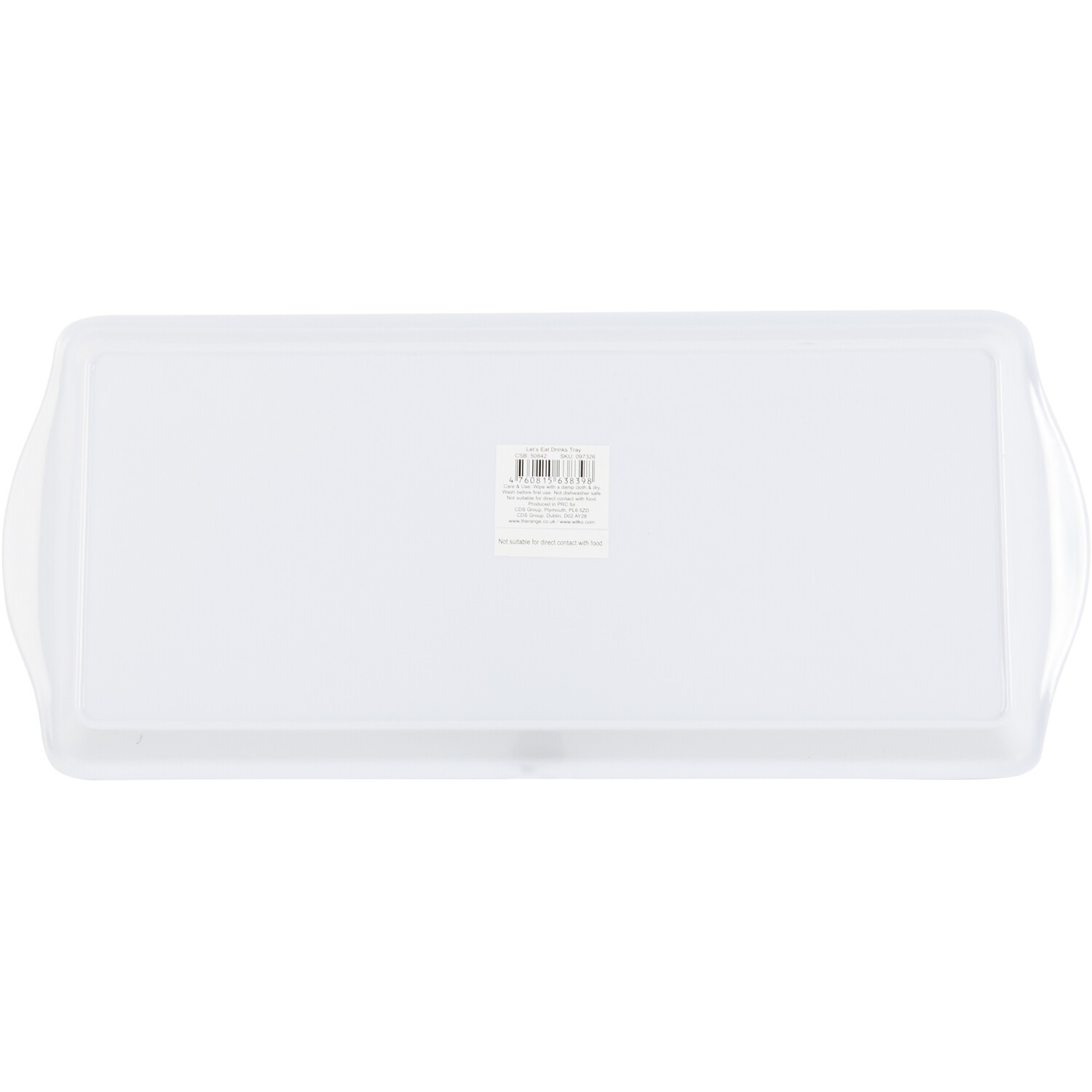 Lets Eat Tray - White / Drinks Tray Image 3