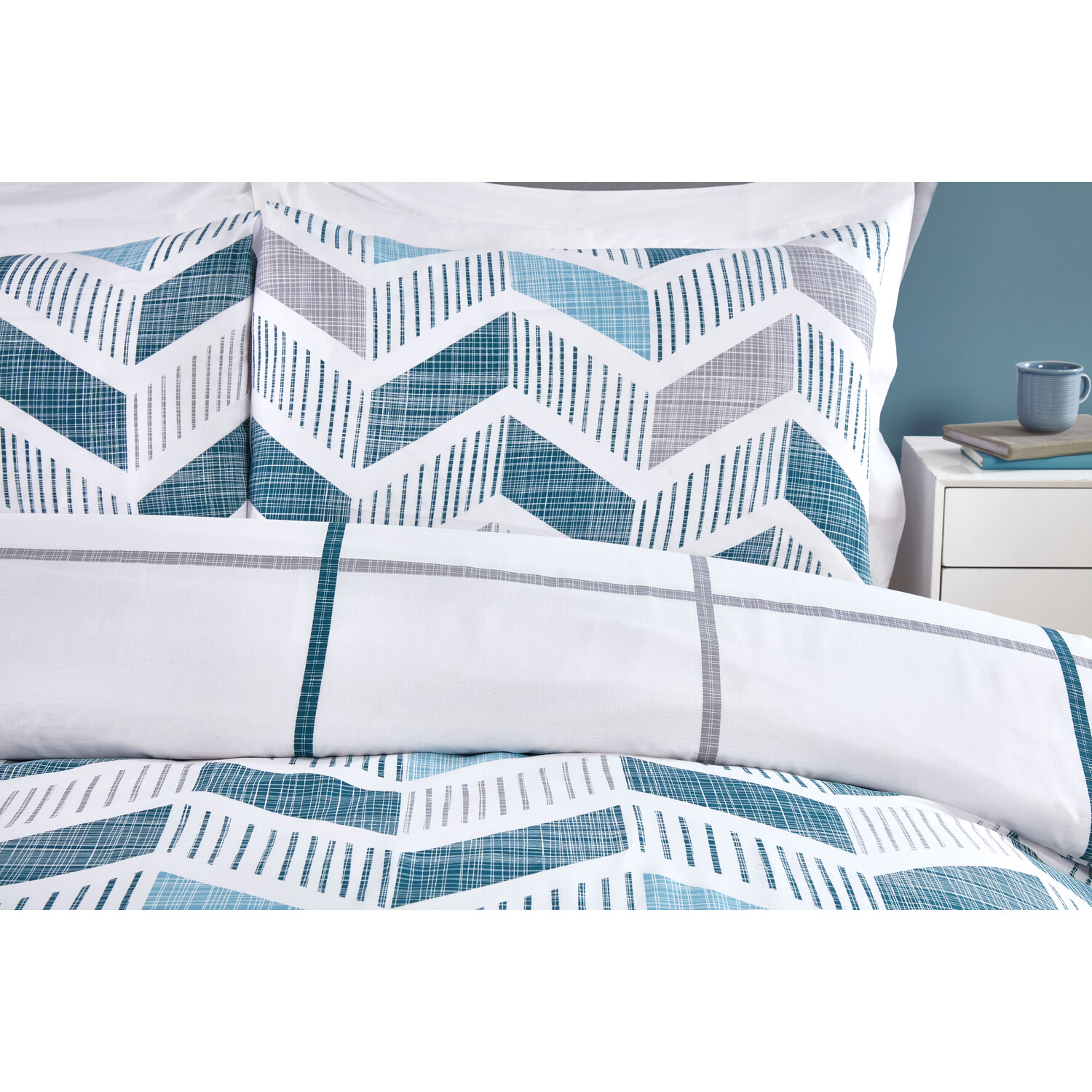 Divante Nevada Single Teal Duvet Cover Set Image 4