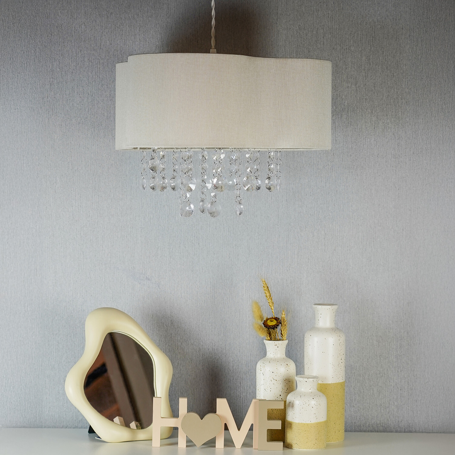 Elspeth Jewel Droplet Shade - White Image 4