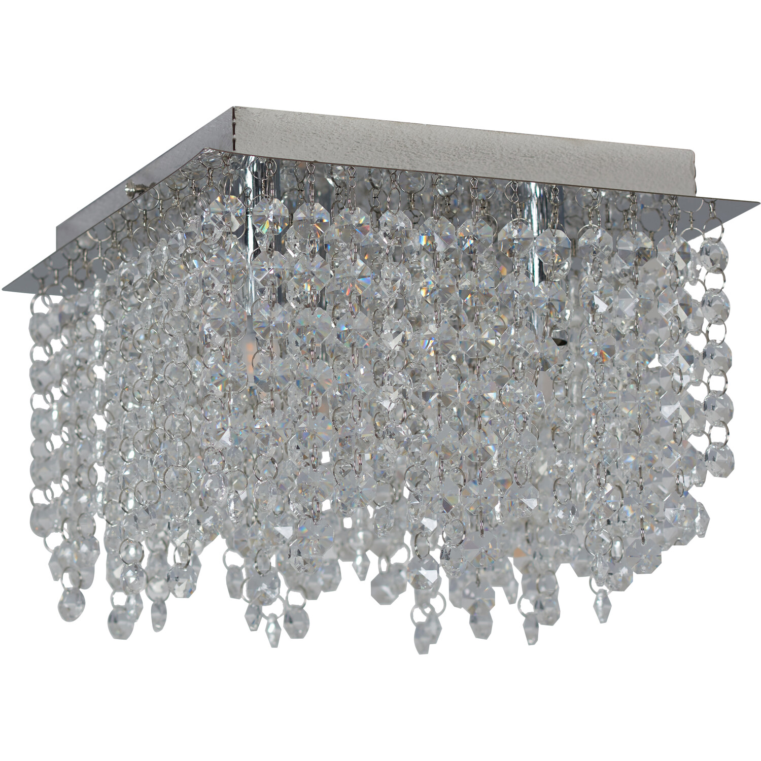 Bronwen Silver 4 Light Flush Fitting Ceiling Light Image 2