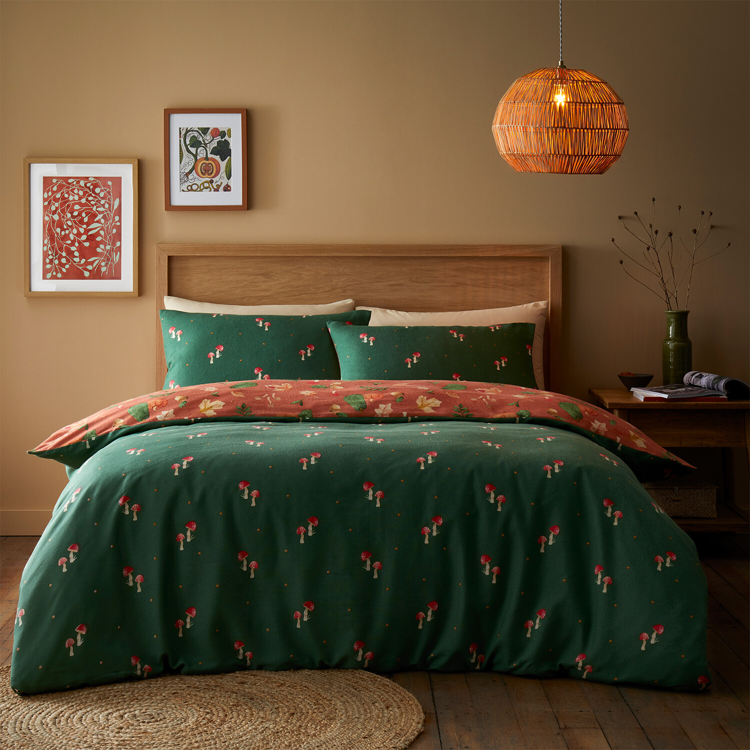Pumpkin Harvest Duvet Set Rust King Image 2