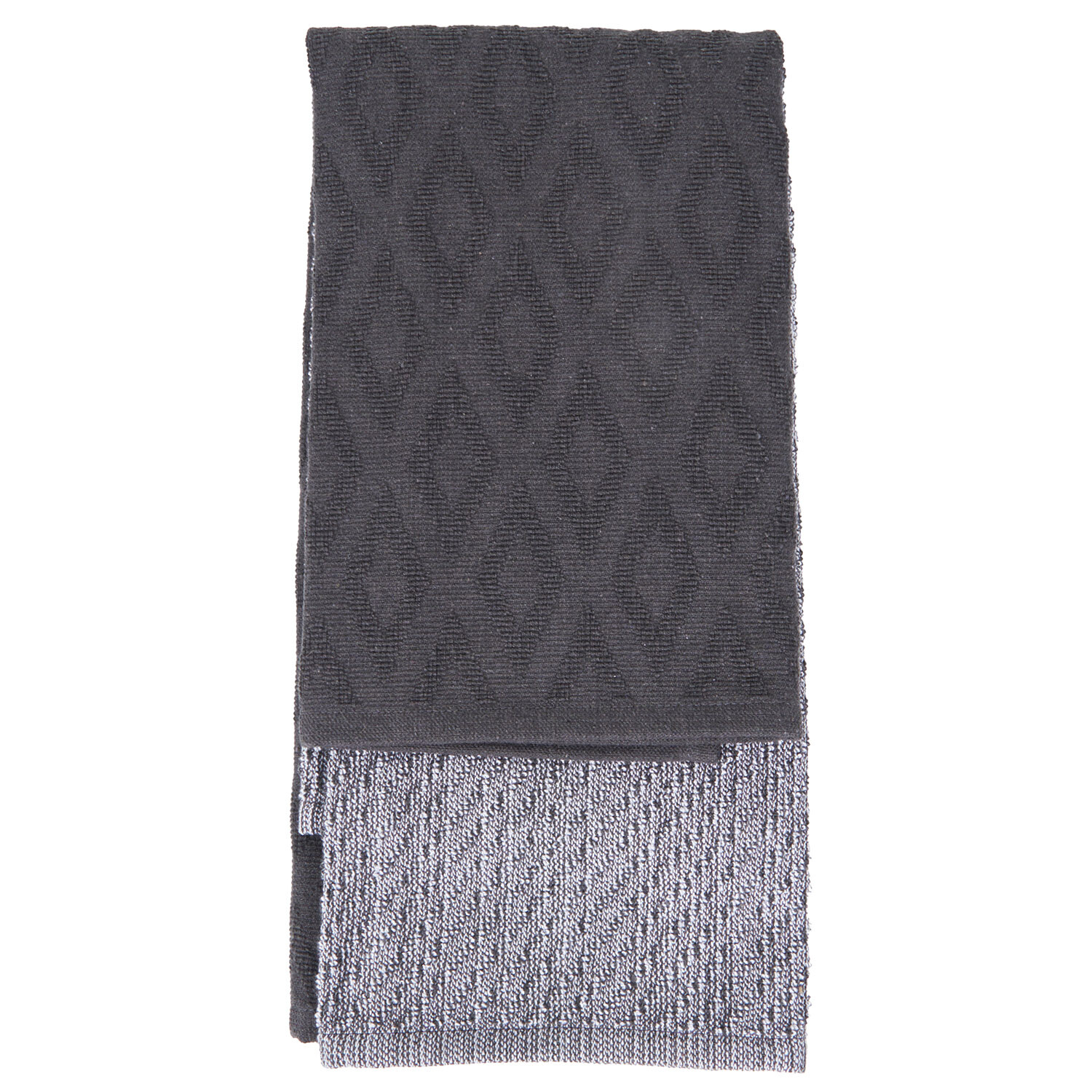 Pack of 2 Terry Towels - Dark Grey Image 2