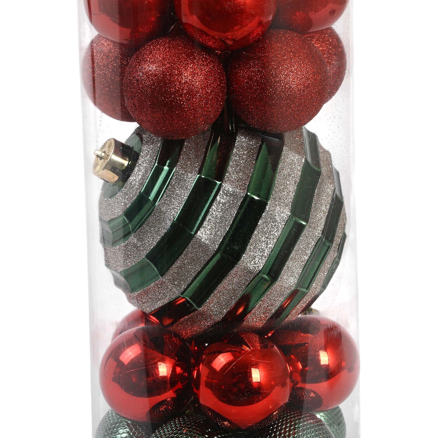 Set of 32 Chalet Baubles Red Image 2