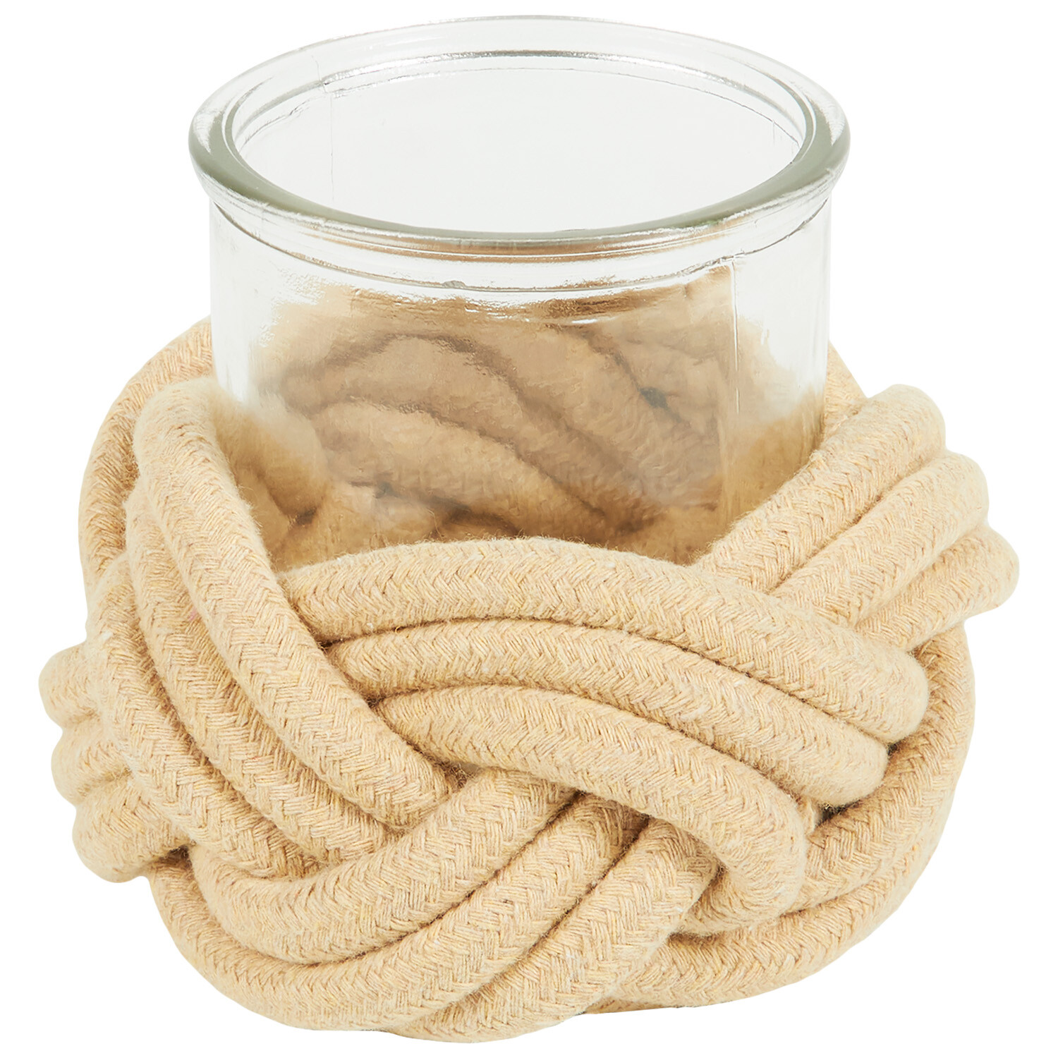 Rope Knot Tealight Holder - Neutral or White Image 2