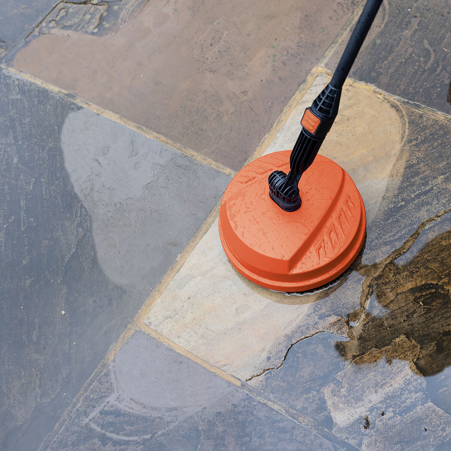 Saber Pressure Washer Patio Brush Kit Orange and Black Image 4