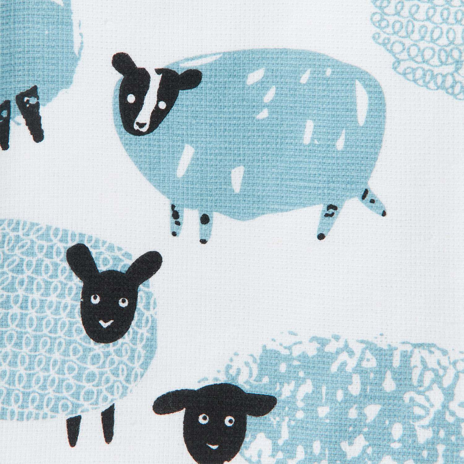 Highland Flock Reversible Tea Towel - Blue Image 3