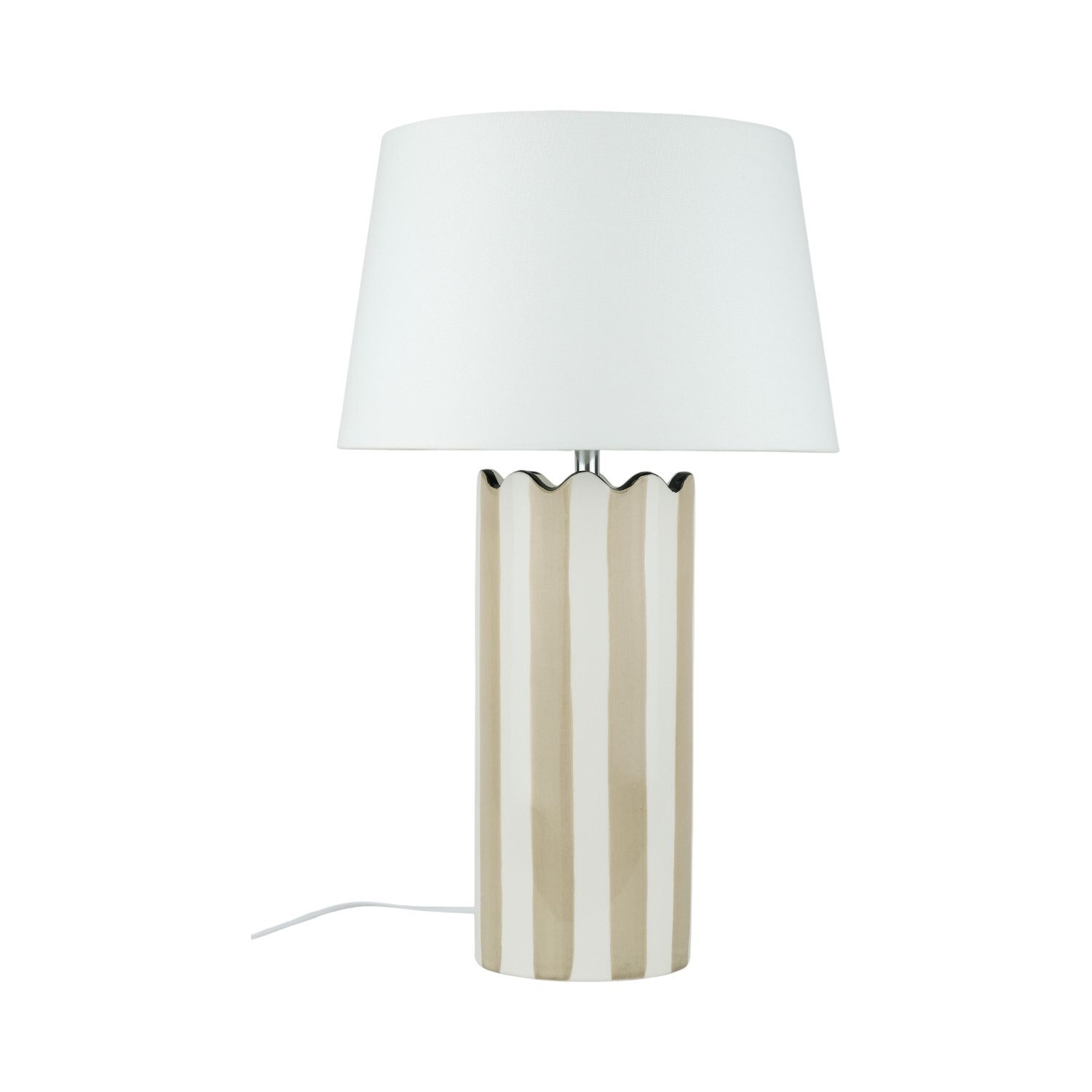 Capella Stripe Table Lamp Mocha Image 2