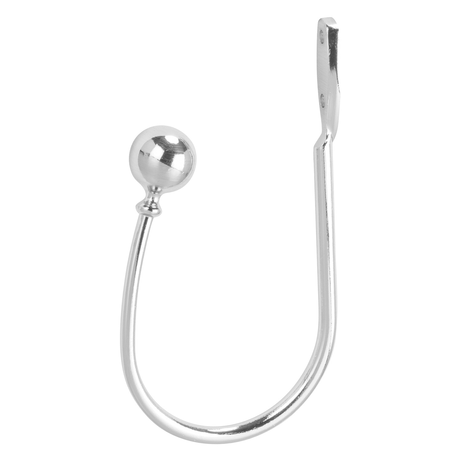 Trends Interior Classic Chrome Effect Curtain Holdbacks Image 2