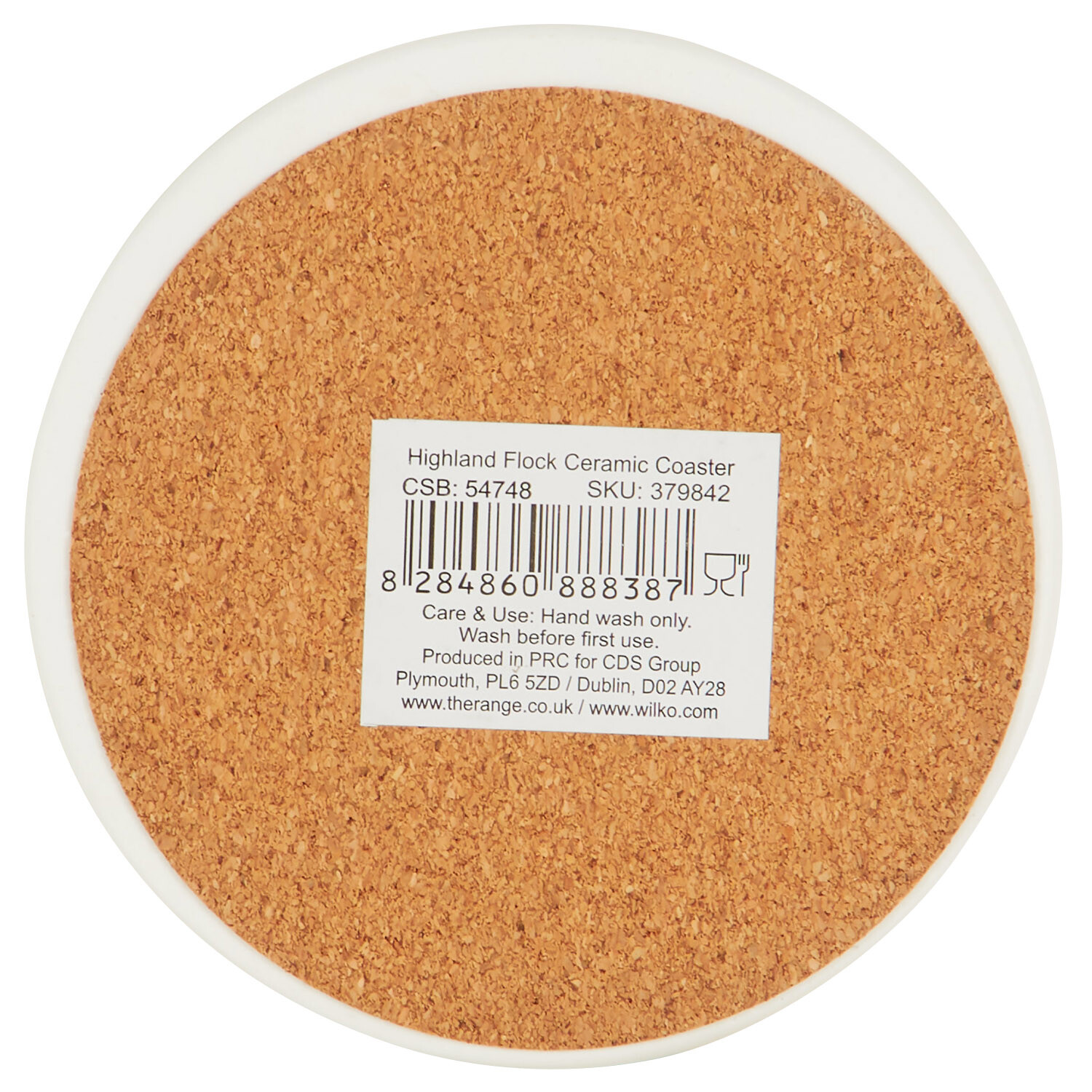 Highland Flock Ceramic Coaster - Taupe or Blue Image 2