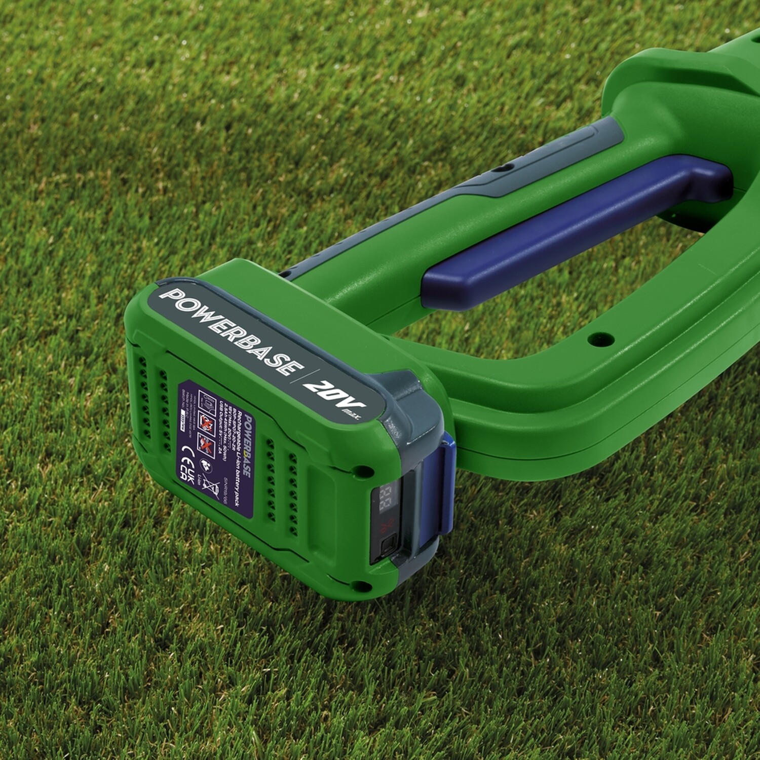 Powerbase Cordless Pole Hedge Trimmer 20V - Green Image 3