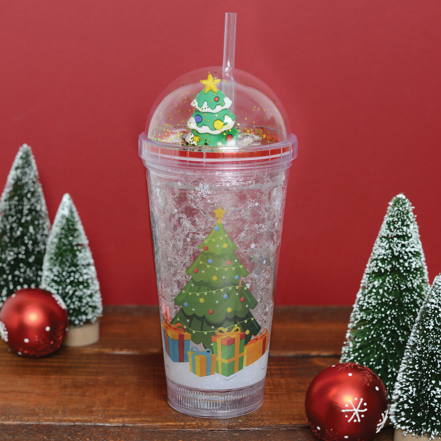 LED Christmas Tumbler - Clear Image 5