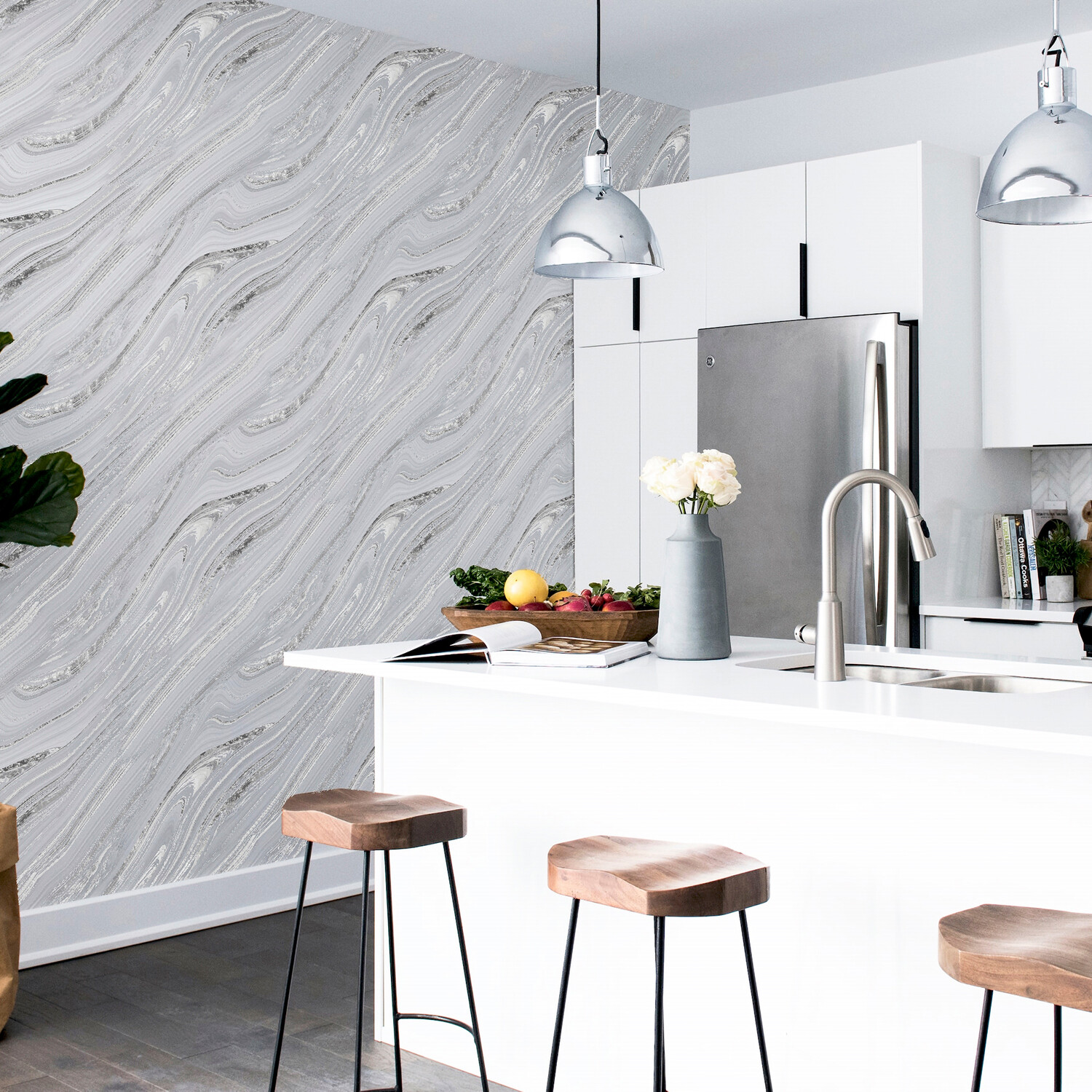 Soft Mineral Wallpaper - Silver Image 4