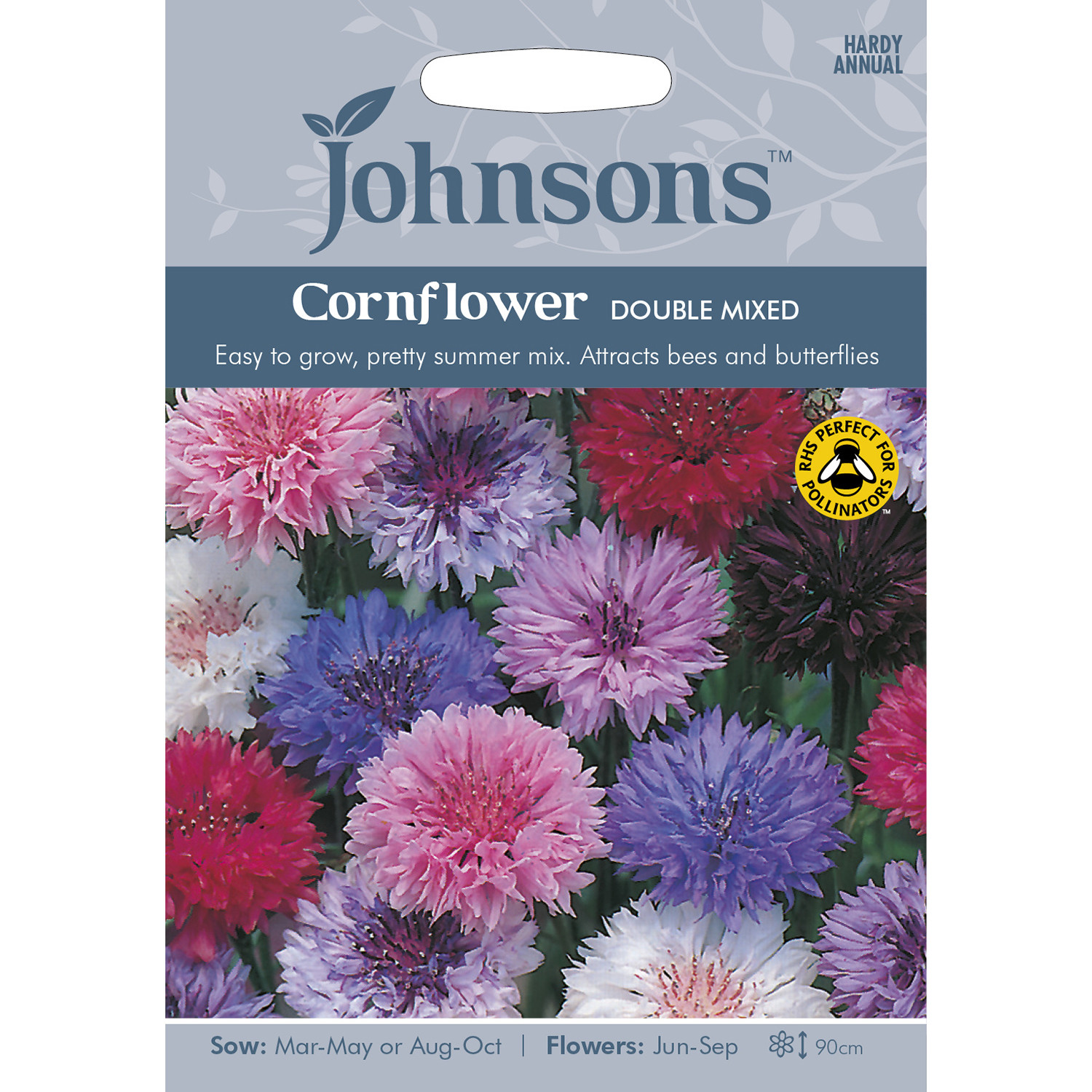 Johnsons Cornflower Double Mixed Flower Seeds Image 2