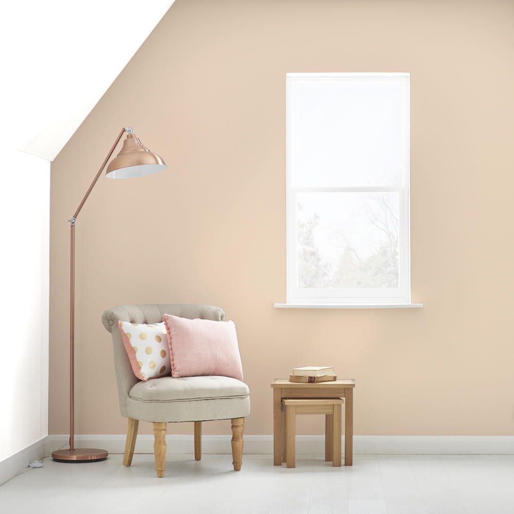 Wilko Peach Blush Emulsion Paint Tester Pot 75ml Image 3