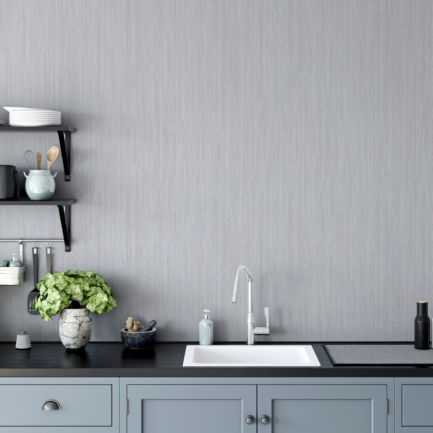 Stardust Textured Wallpaper - Silver Image 5