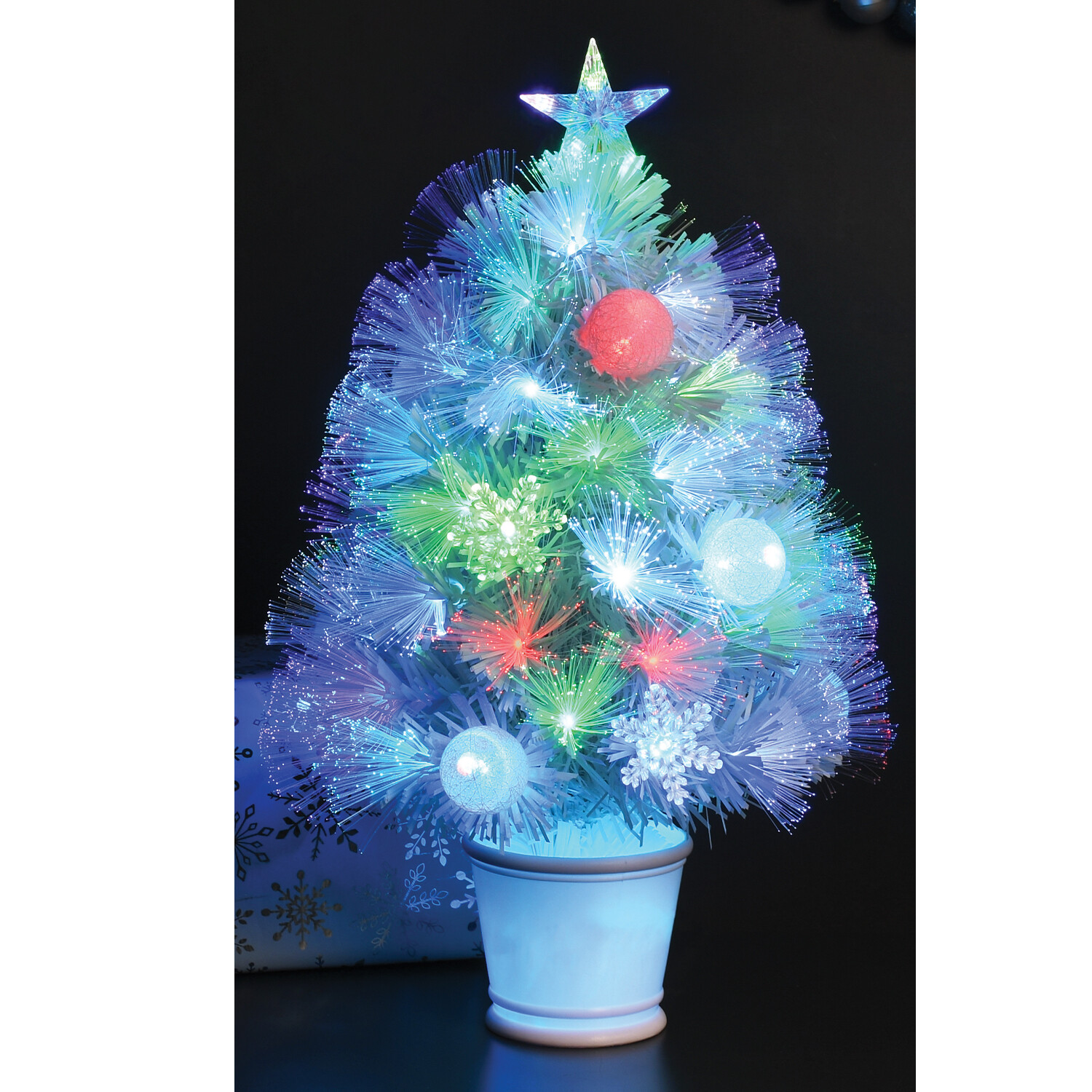 Fibre Optic Christmas Tree - White Image 2
