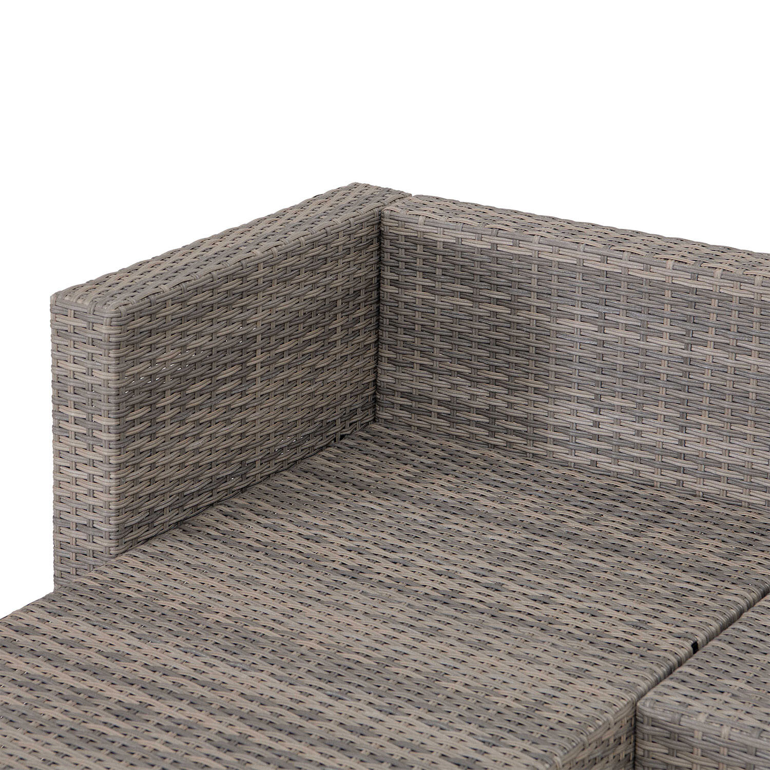 Alexandria 3 Seater Natural Rattan Wicker Garden Corner Lounge Set with Cushions Image 12