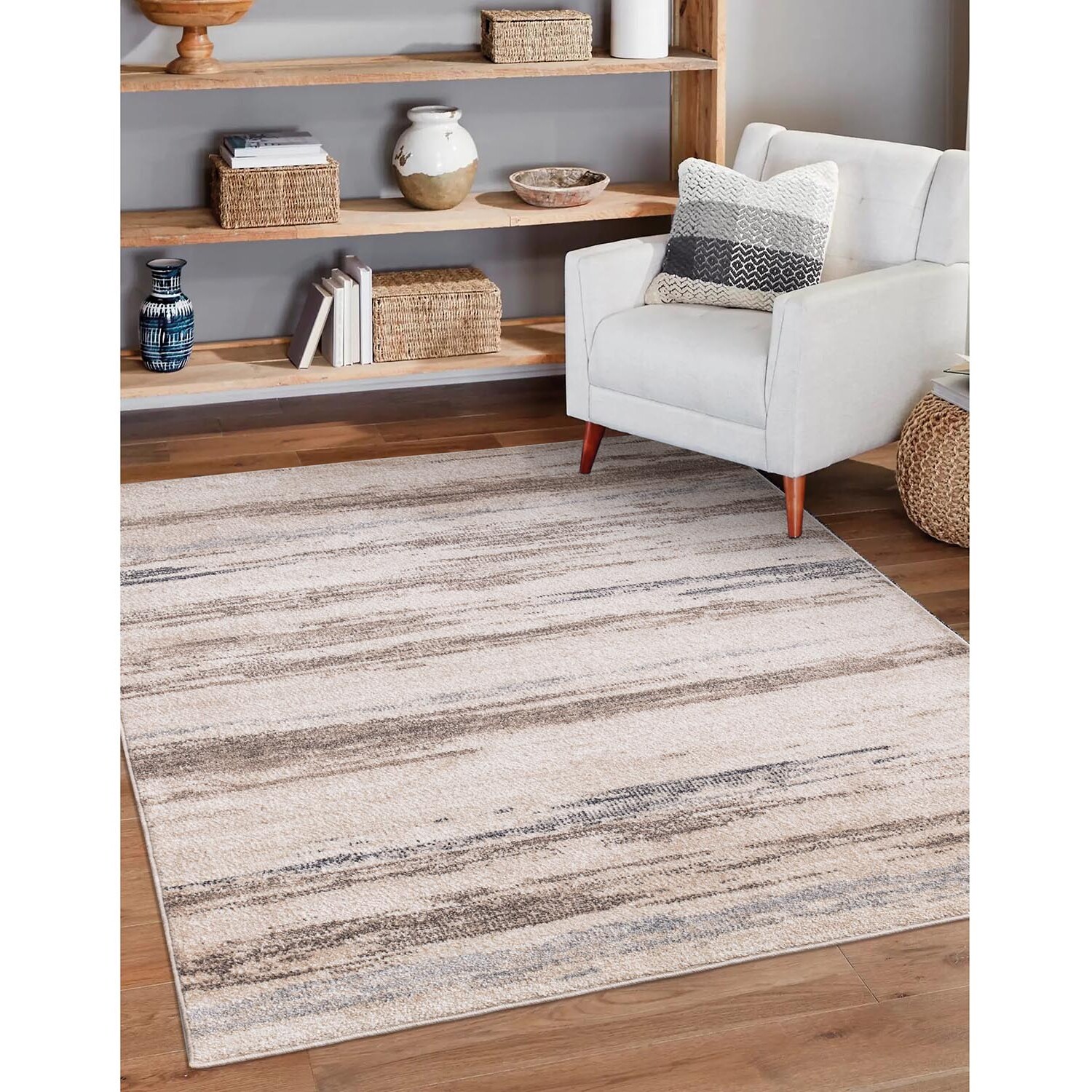 Natural Abstract Textured Rug 120 x 170cm Image 2