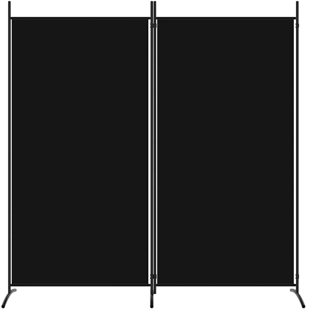 Walplus 2 Panel Black Room Divider 175 x 180cm Image 3