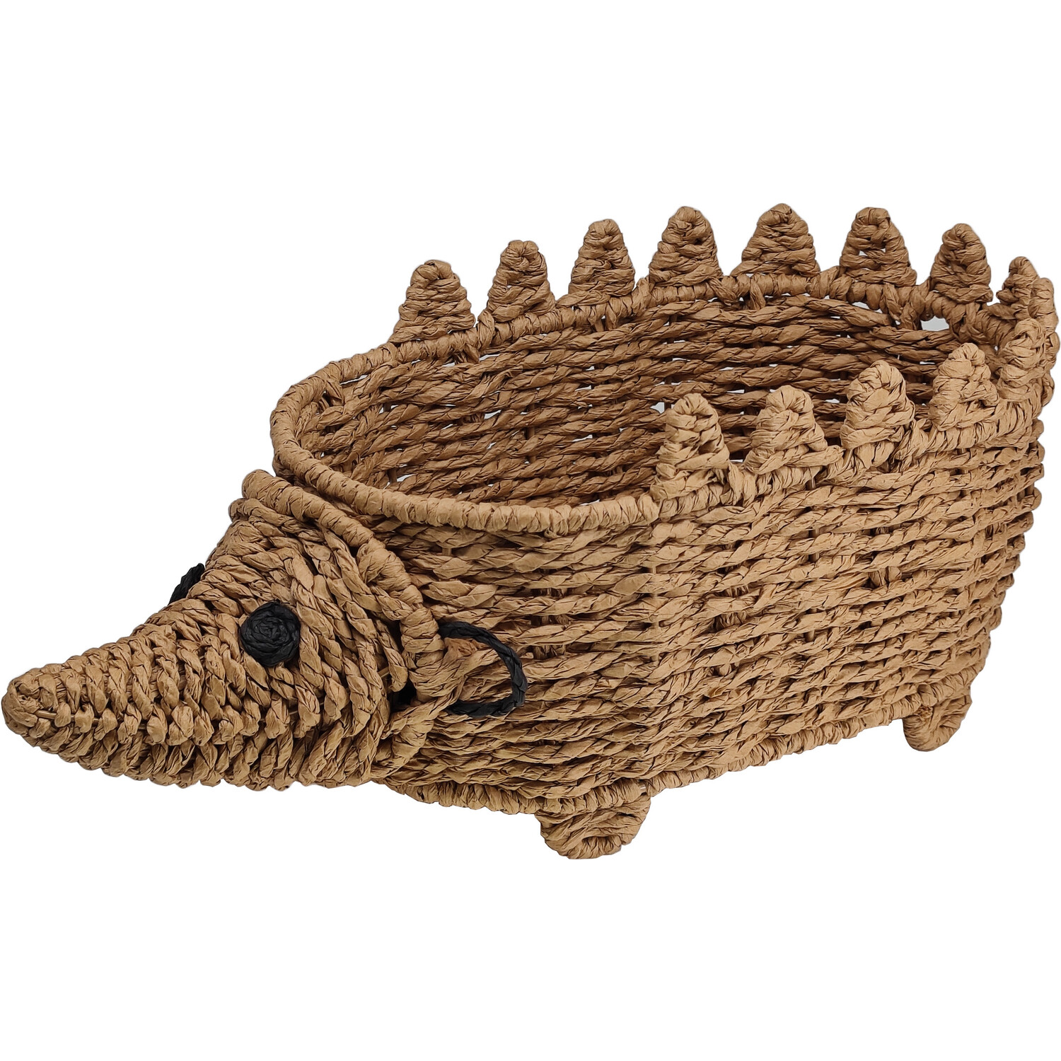 Hedgehog Woven Toilet Roll Holder Natural Image 2