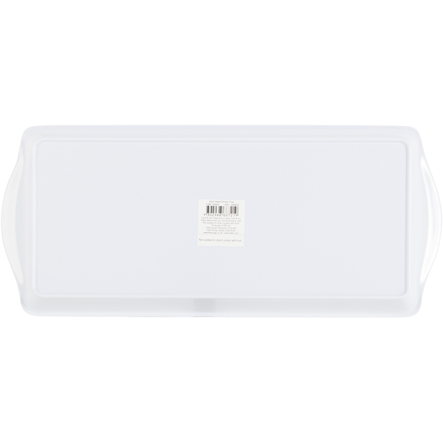 Gold Heart Drinks Tray - Grey Image 3