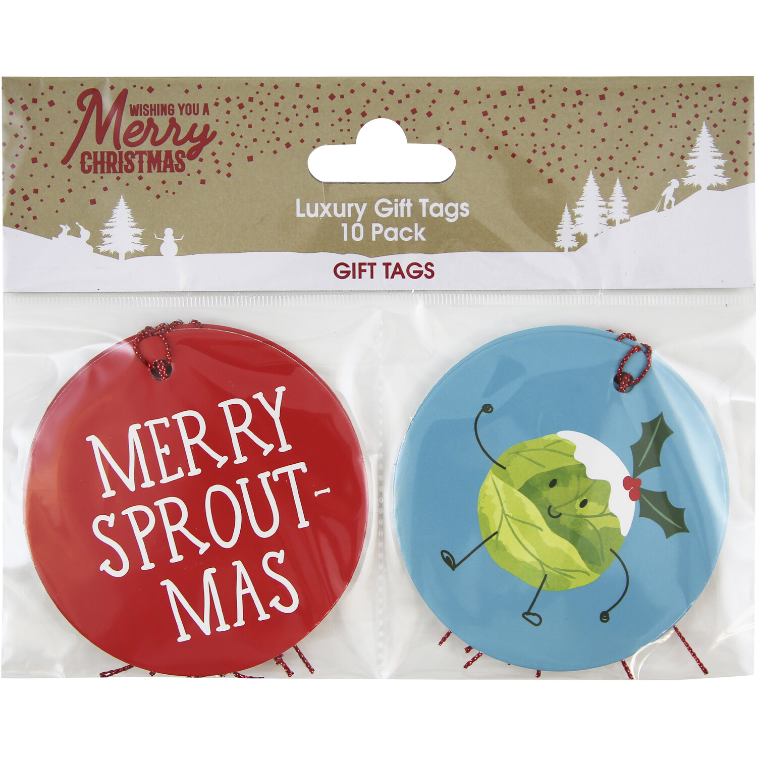 Pack of 10 Festive Sprout Gift Tags Image